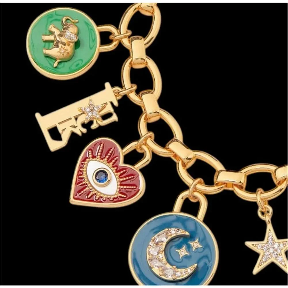 Kate Spade NWT Like Magic charm bracelet RARE evil eye - Picture 4 of 11